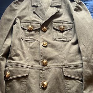 Tori Burch army green/ Jean jacket with gold buttons